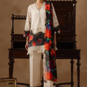 unstitched muzlin lawn 3 piece suit