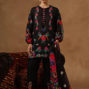 unstitched muzlin lawn 3 piece suit